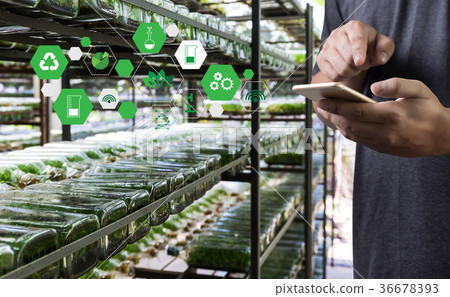 agriculture technology concept man Agronomist 36678393