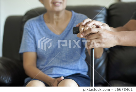 Old and young women hugging just Healthcare Old and young women hugging just Healthcare 36678461