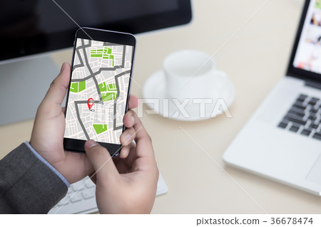 GPS Map to Route Destination network Street 36678474