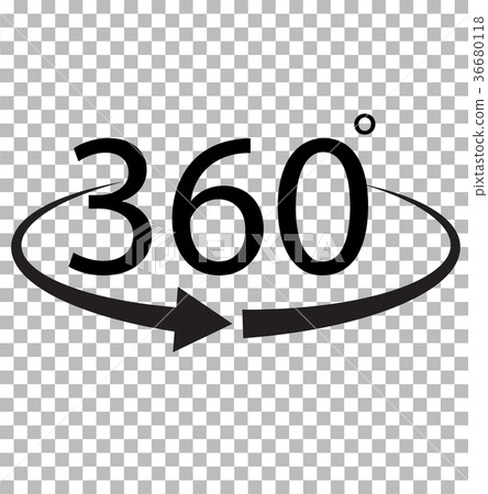 360 Degree icon on transparent background. 360 Degree icon on transparent background. 36680118