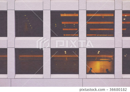 Office building boss and subordinate image material 36680182
