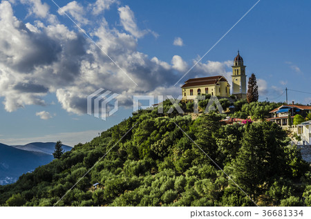 Hill crowned by church 36681334