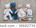 Family portrait of toy cats 36682734