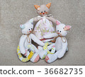 Family portrait of toy cats 36682735