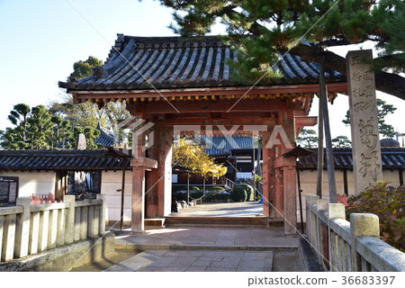 [Saigoku Kannon Pilgrimage] No. 5 Shikyakumon donated by Toyotomi Hideyori, an important cultural property of Kuzui Temple, Fujiidera City, Osaka Prefecture 36683397