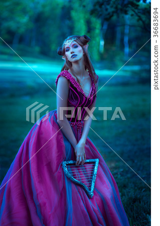 Beautiful young elf woman 36683694