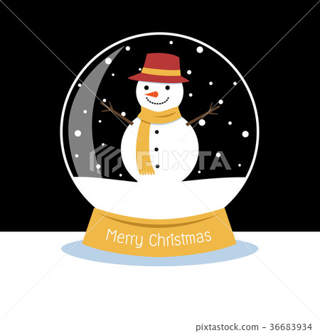 Snow globe with a snowman inside. 36683934