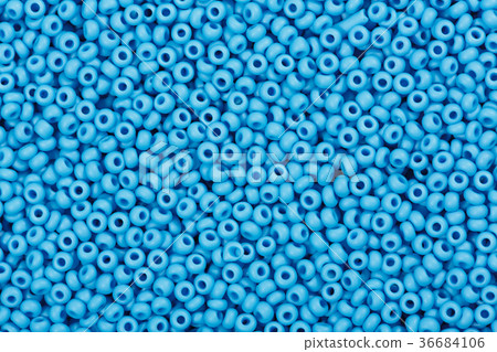 Turquoise blue color glass beads. Turquoise blue color glass beads. 36684106