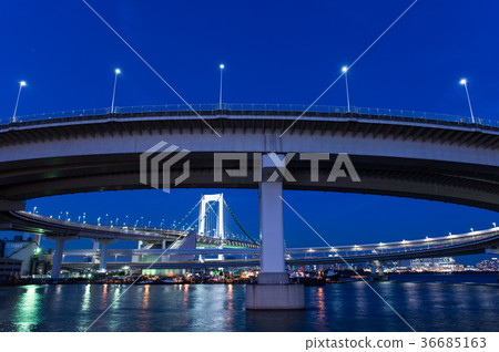 芝浦夜景 照片素材 圖片 圖庫