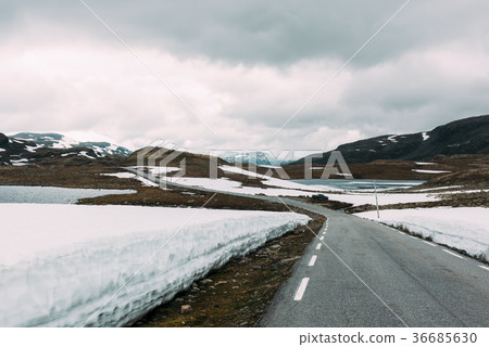 Famous Aurlandsvegen mountain road Famous Aurlandsvegen mountain road 36685630
