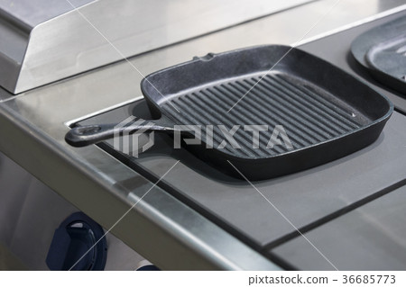 The metal surface of the cooking plate for cooking The metal surface of the cooking plate for cooking 36685773