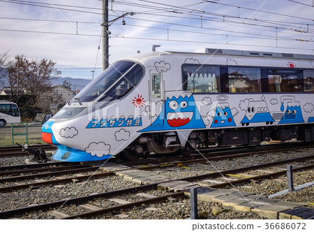 Railway tracks in Kawaguchiko, Japan 36686072