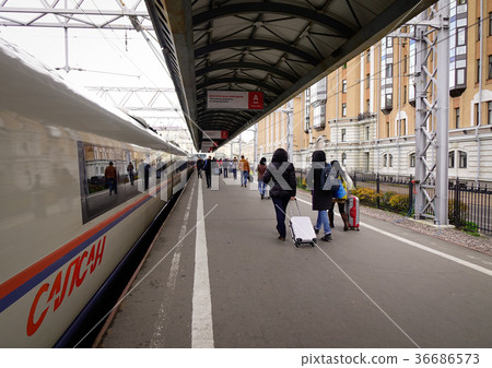 Railway in Saint Petersburg, Russia Railway in Saint Petersburg, Russia 36686573