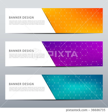 Set of abstract banner design, with futuristic 36686735