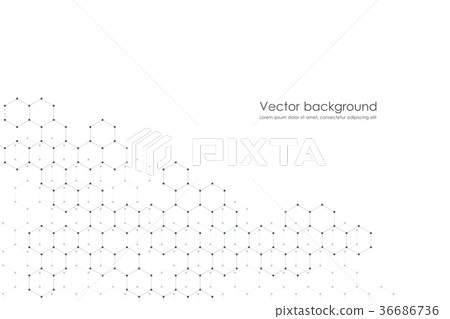 Abstract hexagonal background. Medical, scientific 36686736