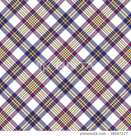 Seamless pattern white blue check plaid 36687227