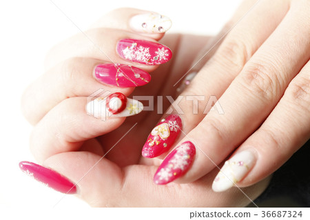Nail art winter crystals Nail art winter crystals 36687324