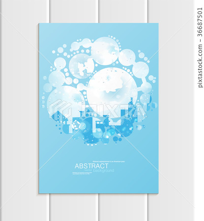 Brochure A5 or A4 format design Christmas urban 36687501