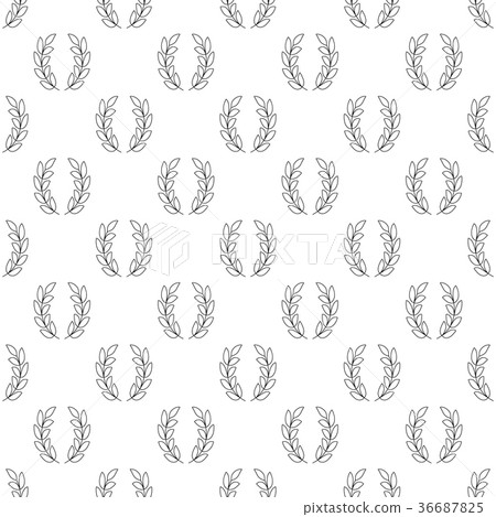 Laurel wreath pattern seamless 36687825