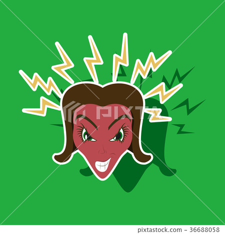 paper sticker on theme evil women 36688058