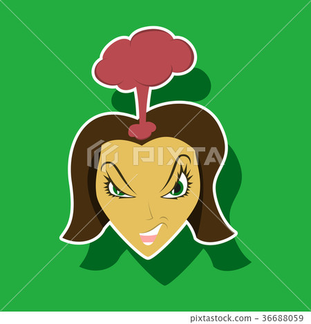 paper sticker on theme evil women 36688059