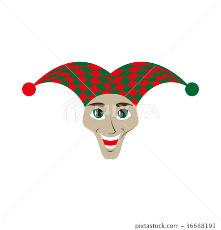 flat icon on theme humor jester 36688191