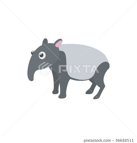 Tapir icon in cartoon style Tapir icon in cartoon style 36688511