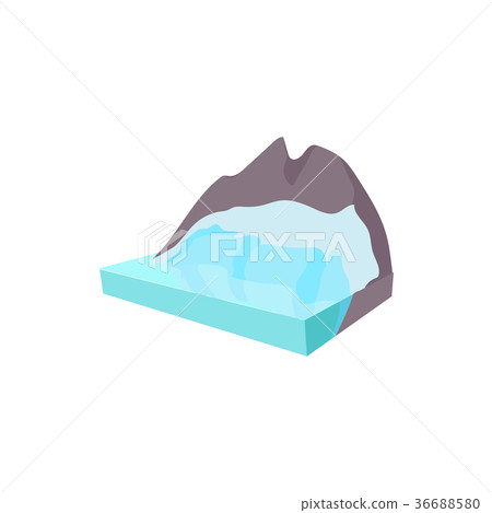 Iguassu Falls icon, cartoon style 36688580