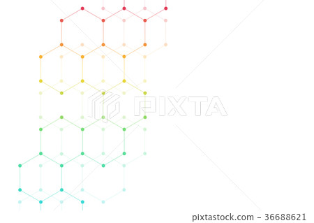Abstract hexagonal background. Medical, scientific 36688621