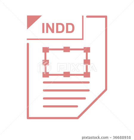 INDD file icon, cartoon style 36688938