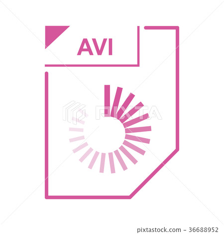 AVI file icon, cartoon style AVI file icon, cartoon style 36688952