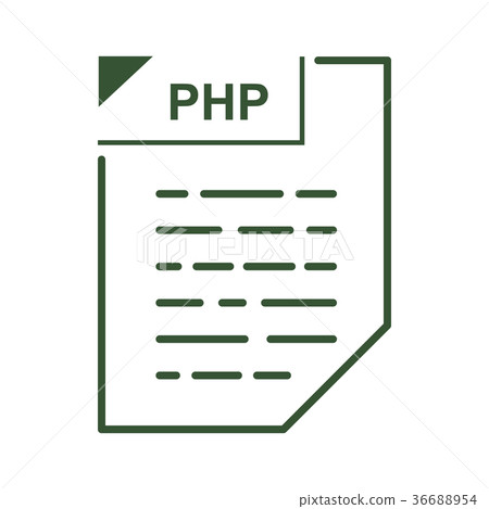 PHP file icon, cartoon style PHP file icon, cartoon style 36688954