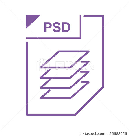 PSD file icon, cartoon style PSD file icon, cartoon style 36688956