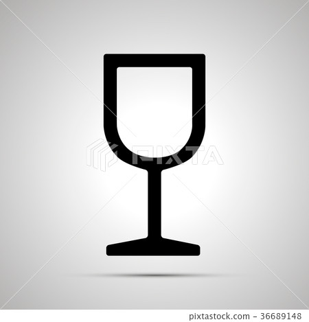 Fragile glass, simple black icon Fragile glass, simple black icon 36689148