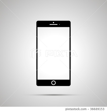 Smartphone silhouette, simple black icon 36689153