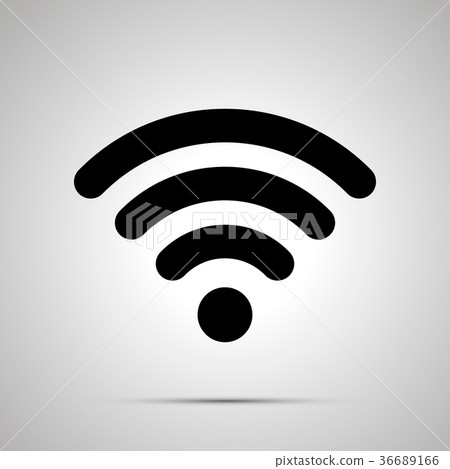 WIFI signal silhouette, simple black icon WIFI signal silhouette, simple black icon 36689166