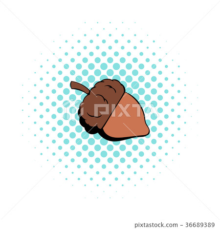 Acorn icon in comics style 36689389