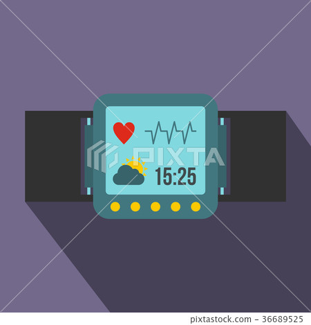 Smartwatch icon in flat style Smartwatch icon in flat style 36689525