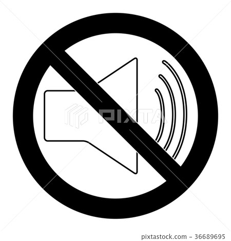 Mute symbol vector 36689695
