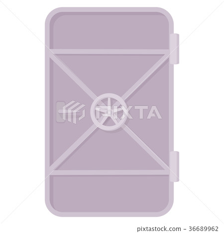Iron ship door with lock wheel icon Iron ship door with lock wheel icon 36689962
