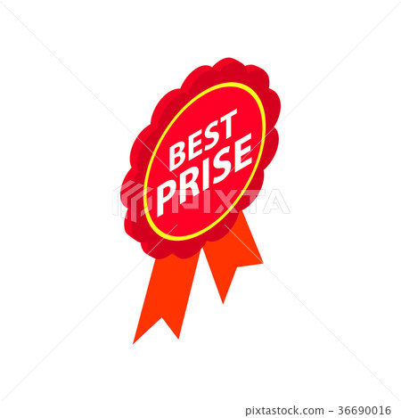 Best price guarantee label icon isometric 3d style 36690016