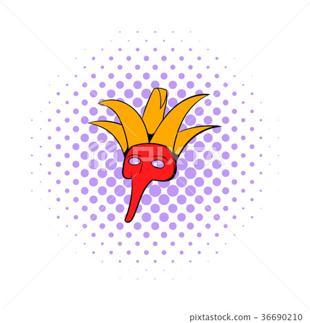 Carnival mask icon, comics style 36690210