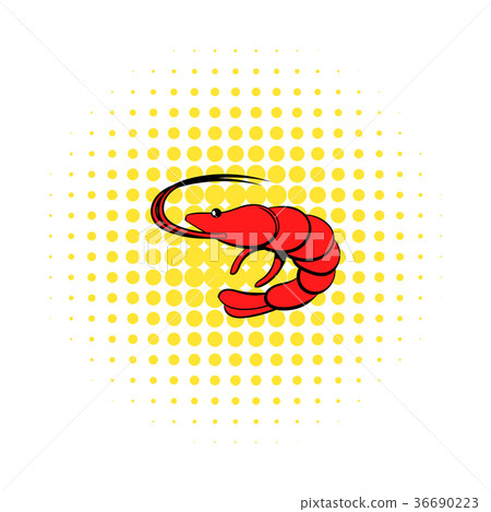 Shrimp icon in comics style Shrimp icon in comics style 36690223