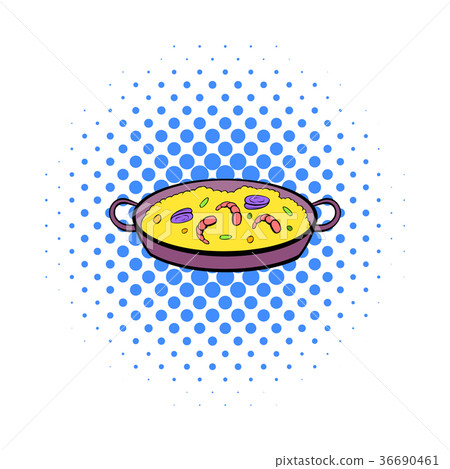 Paella icon in comics style Paella icon in comics style 36690461