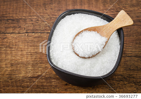 Monosodium Glutamate in black bowl Monosodium Glutamate in black bowl 36693277