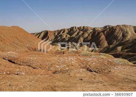 Danxia rainbow mountain in Gansu province, China 36693907