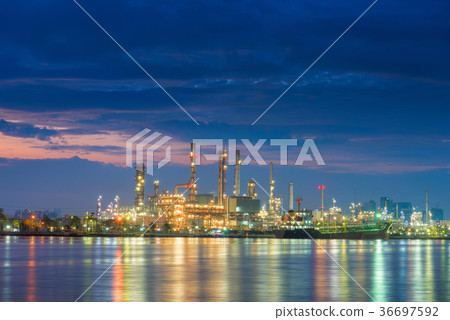 Oil and Gas refinery plant and loading dock 36697592