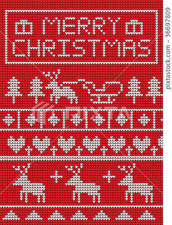 Christmas knit pattern vector design Christmas knit pattern vector design 36697809