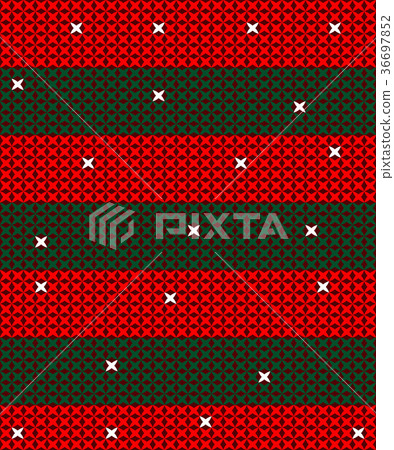 Knitted red and green background Knitted red and green background 36697852