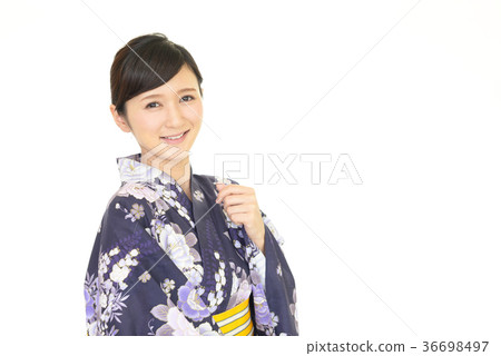 A woman in a yukata A woman in a yukata 36698497